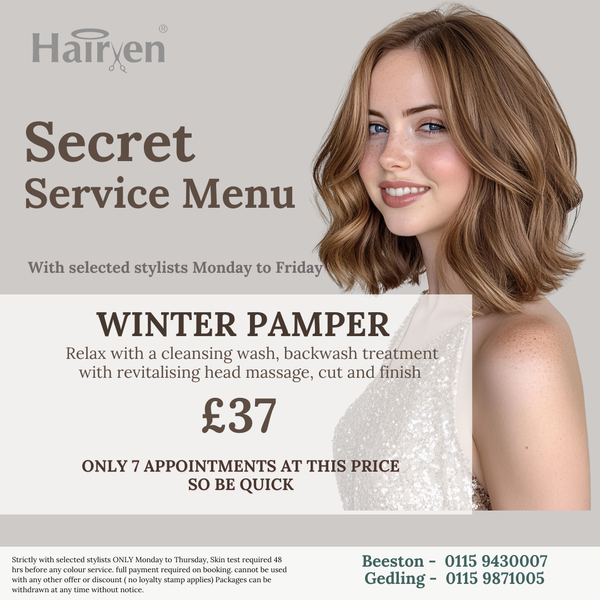 Secret Service Menu - Winter Pamper