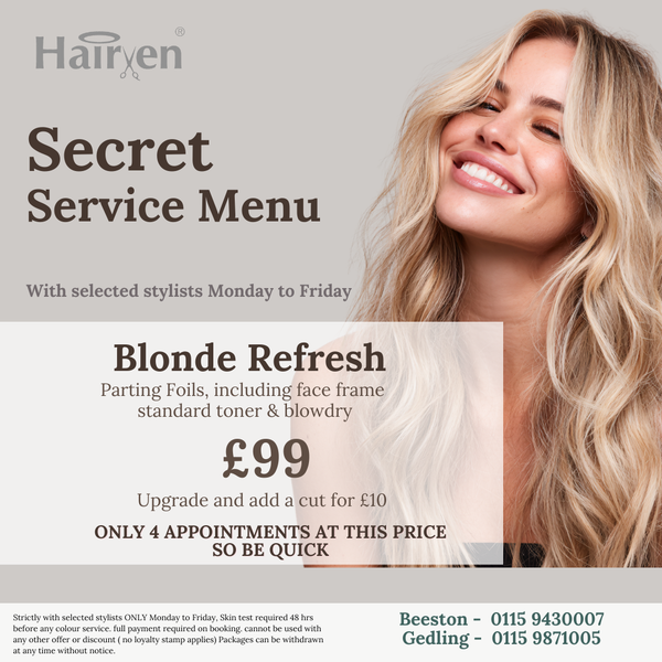 Secret Service Menu - Blonde Refresh