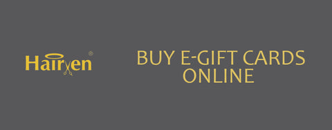 E Gift Cards available from our Hairven website ..